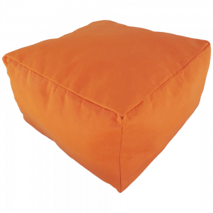 Outdoor Footstool-Ottoman Sunbrella Marine Orange