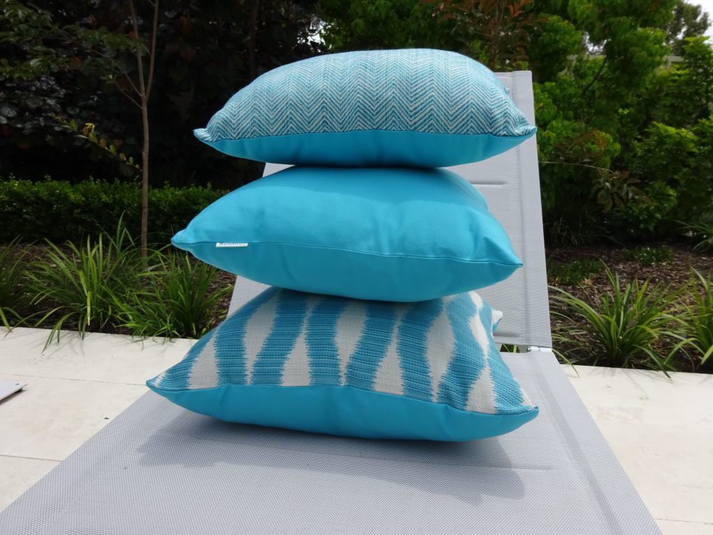 Chevron Turquoise Outdoor Interiors Outdoor Cushion Sunbrella