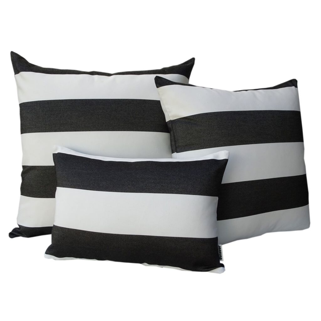 Sunbrella Outdoor Cushion MonteCarloBlack Outdoor Interiors