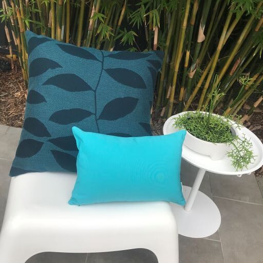 Outdoor Cushions Maldives and Turquoise Sunbrella