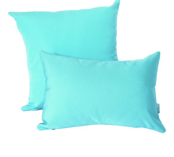 Turquoise Sunbrella outdoor cushions