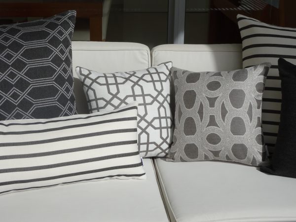 Various greys new seaon Sunbrella outdoor cushions