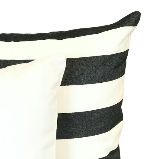 Outdoor Cushion Sunbrella Positano Black and Off White