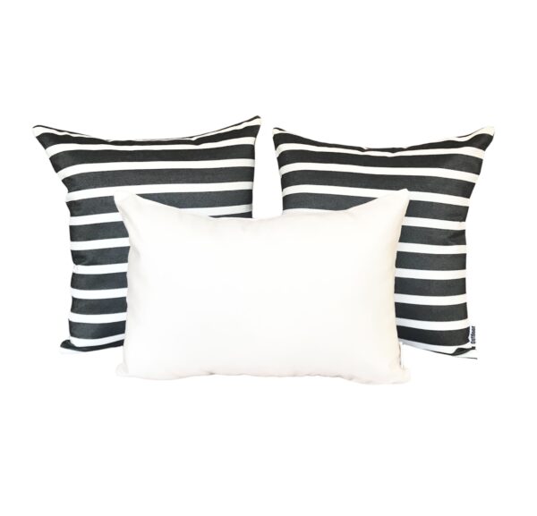 Outdoor Cushion Sets Sunbrella Sorrento Black/White 3-Pack