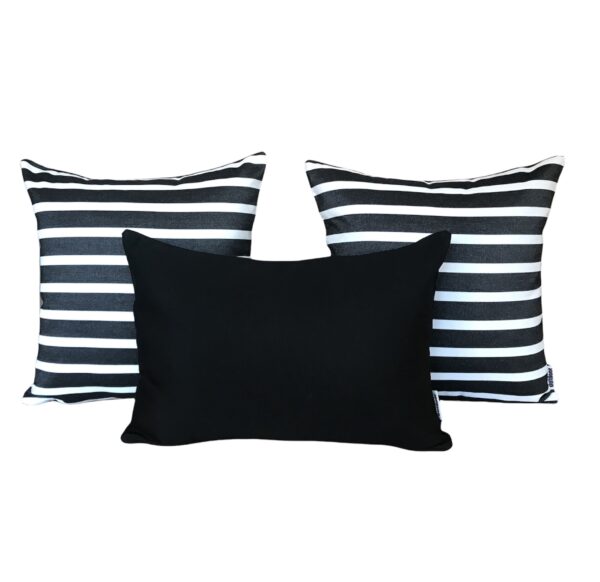 Outdoor Cushion Sets Sunbrella Sorrento-Black 3-Pack