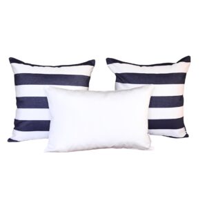 Outdoor Cushion Sets Sunbrella Positano Navy/White 3 Pack