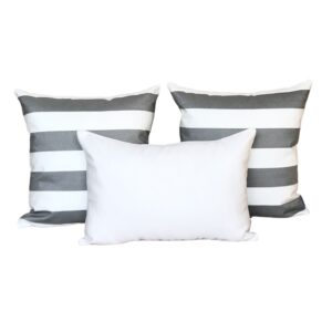 Outdoor Cushion Sets Sunbrella Positano Grey/White 3-Pack
