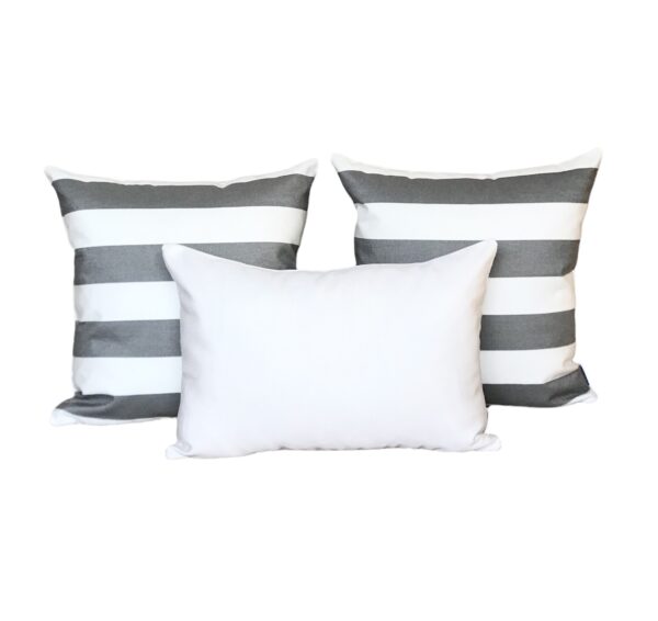 Outdoor Cushion Sets Sunbrella Positano Grey/White 3-Pack
