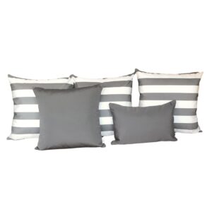 Outdoor Cushion Sets Sunbrella Positano-Grey 5-Pack