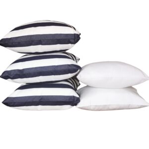 Outdoor Cushion Sets Sunbrella Positano Navy/White 5 Pack