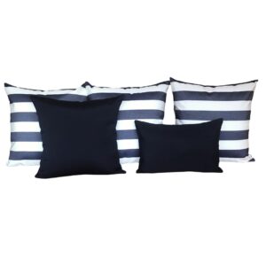 Outdoor Cushion Sets Sunbrella Positano Navy 5 Pack