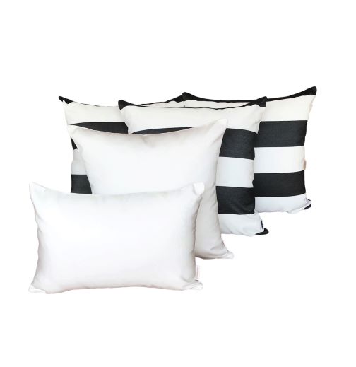 Outdoor Cushion Sets Sunbrella Monte-Carlo Black/White 5 pack