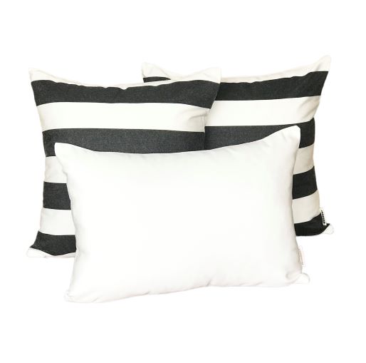 Outdoor Cushion Sets Sunbrella Positano Black/Off White 3 Pack