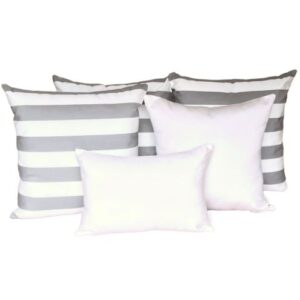 Outdoor Cushion Sets Sunbrella Positano Grey/White 5-Pack