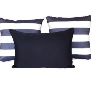Outdoor Cushion Sets Sunbrella Positano Navy 3 Pack