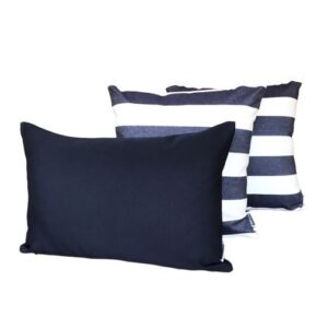 Outdoor Cushion Sets Sunbrella Positano Navy 3 Pack