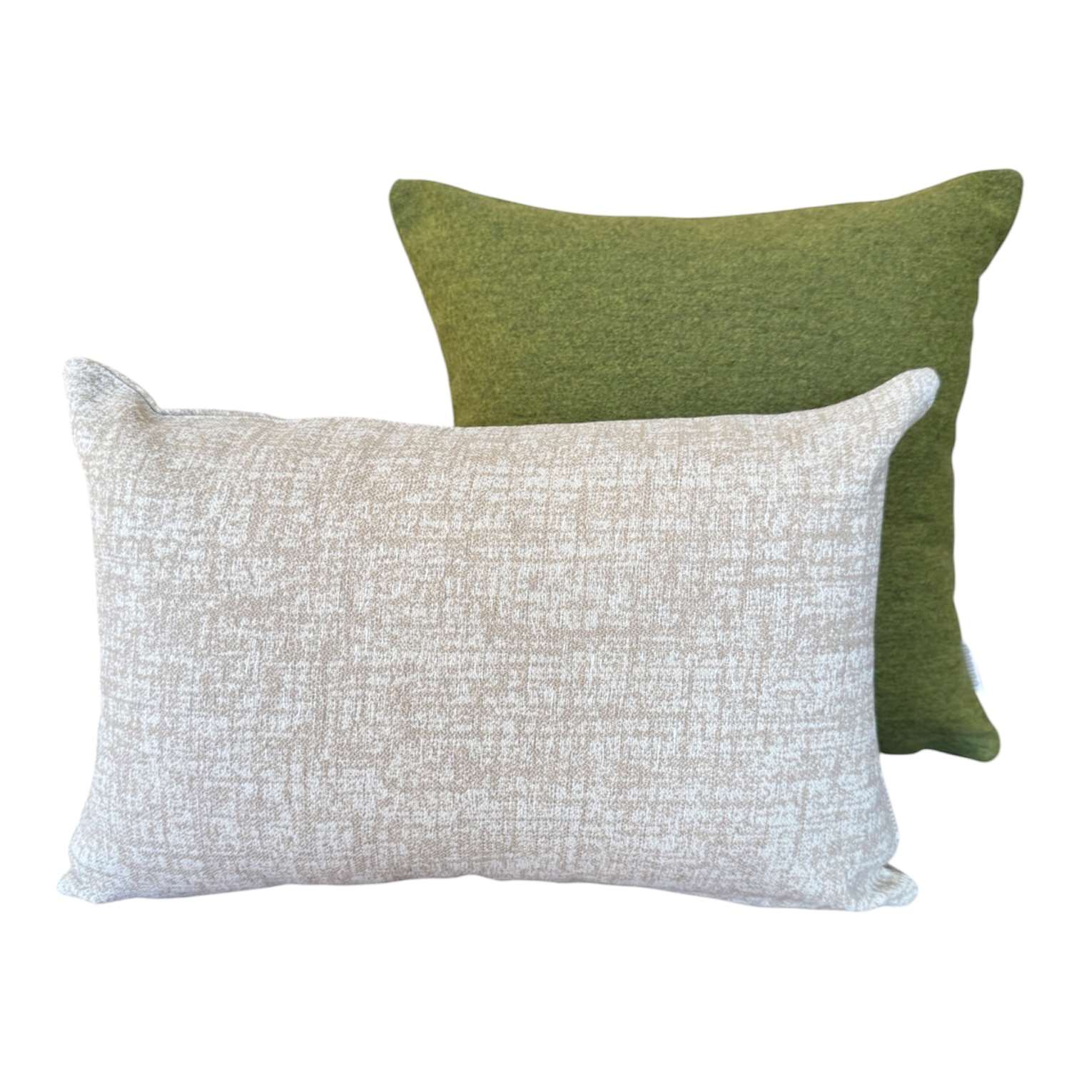 Chartreuse Felt and Tepati Sand Outdoor Cushion | Sunbrella®